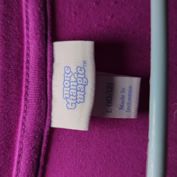 More Than Magic Purple Yes Girl Yes Graphic Tee with Mesh Details Size L 10-12 - Picture 2 of 7